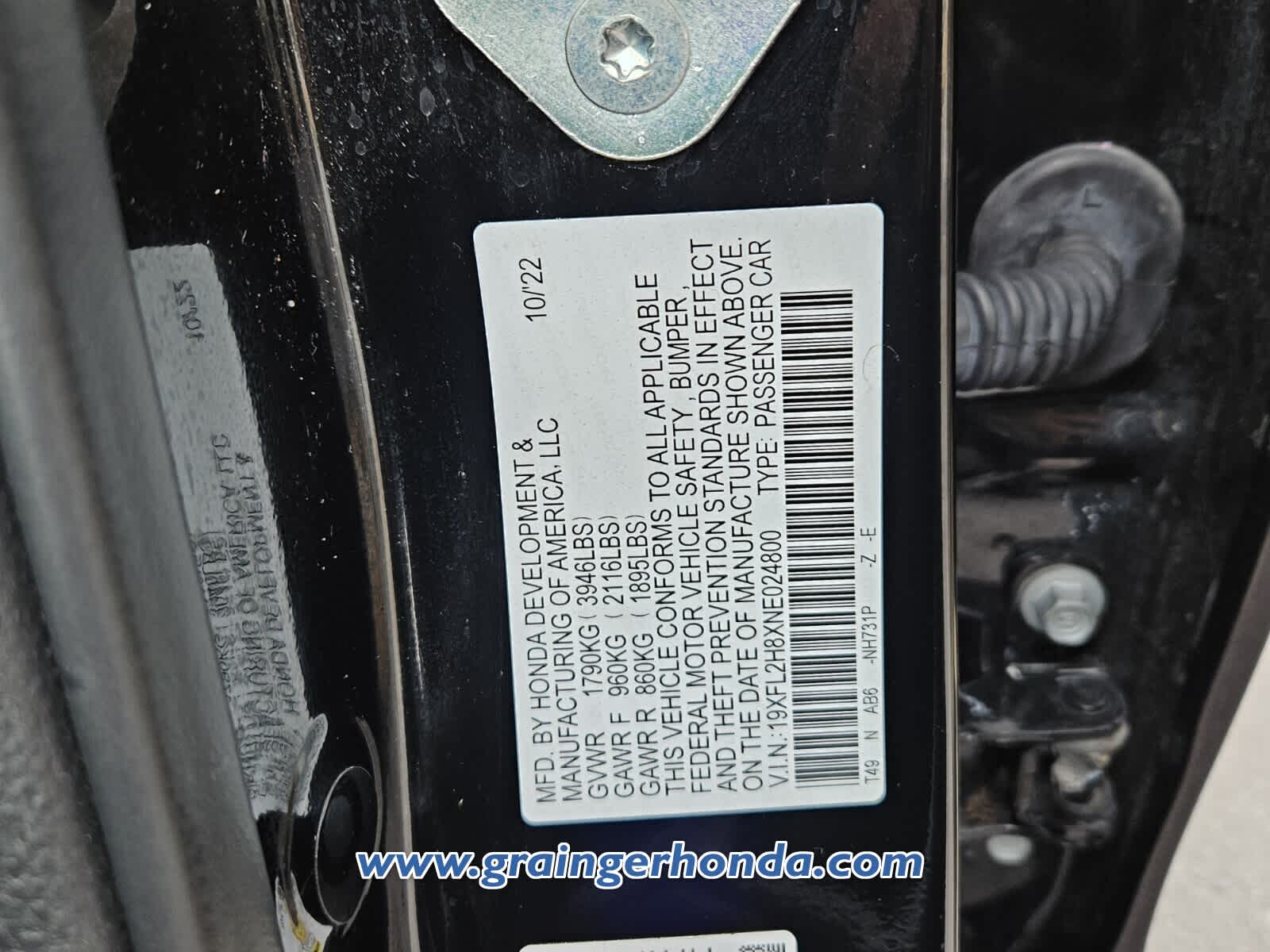 2022 Honda Civic Hatchback Sport