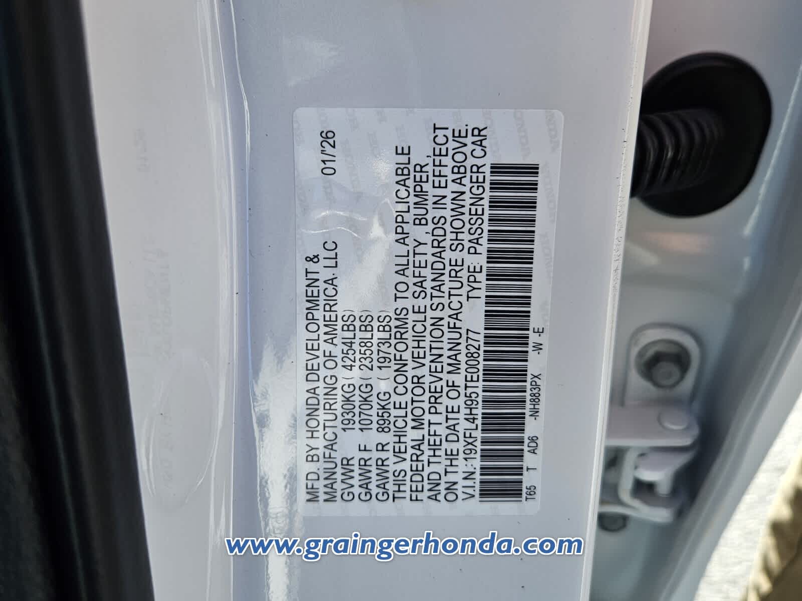 2026 Honda Civic Hatchback Hybrid Sport Touring