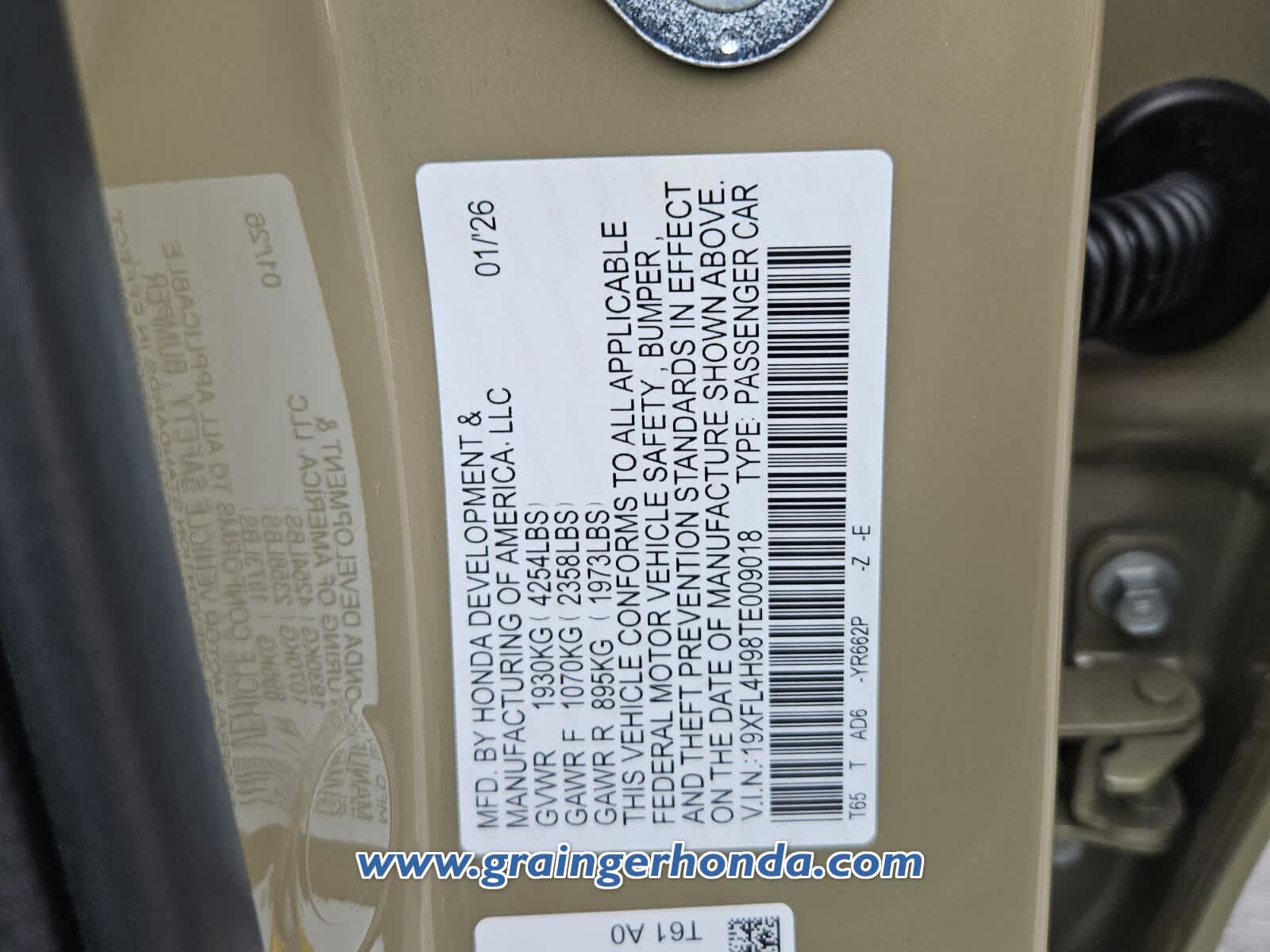 2026 Honda Civic Hybrid Sport Touring