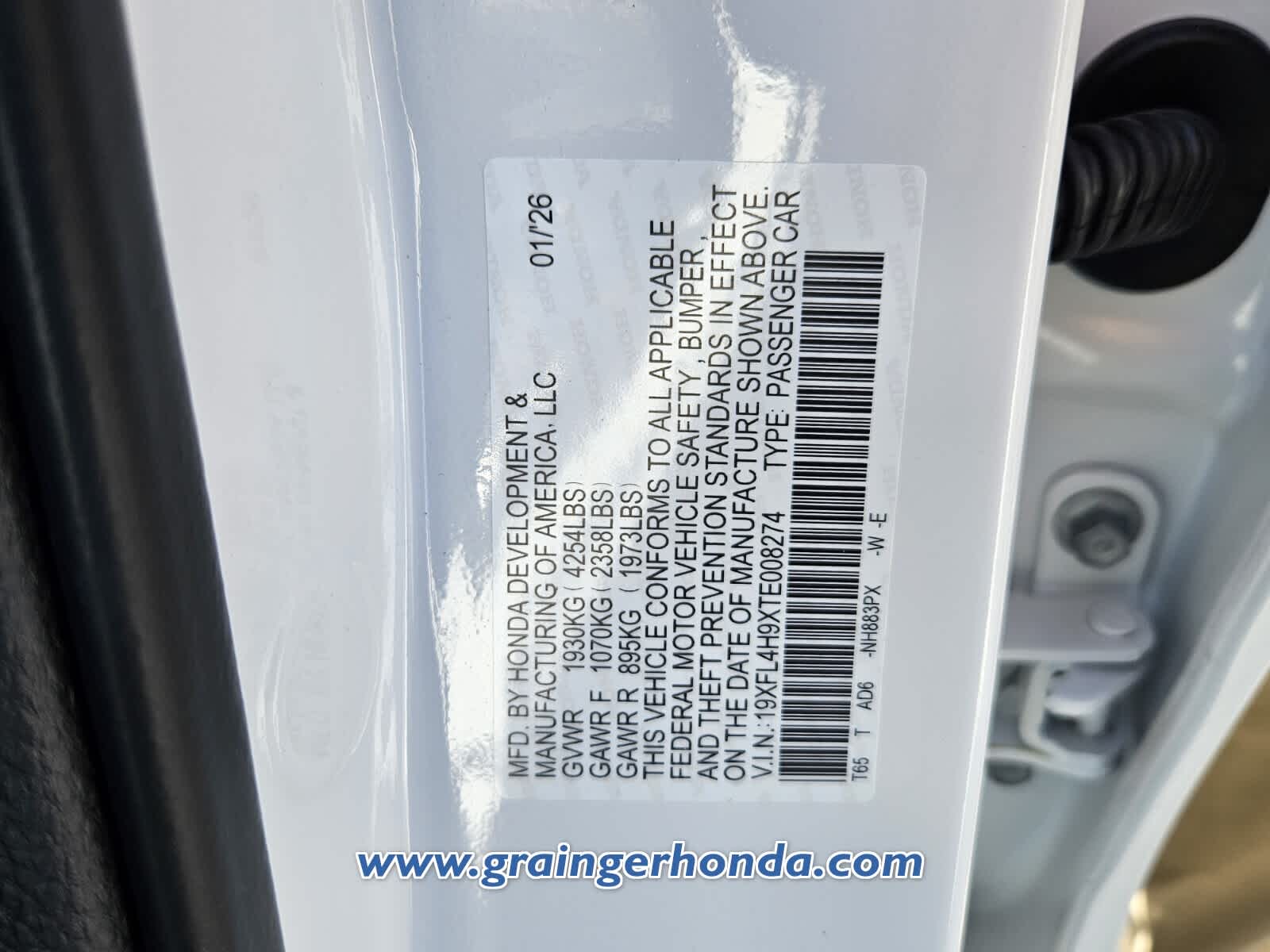 2026 Honda Civic Hatchback Hybrid Sport Touring