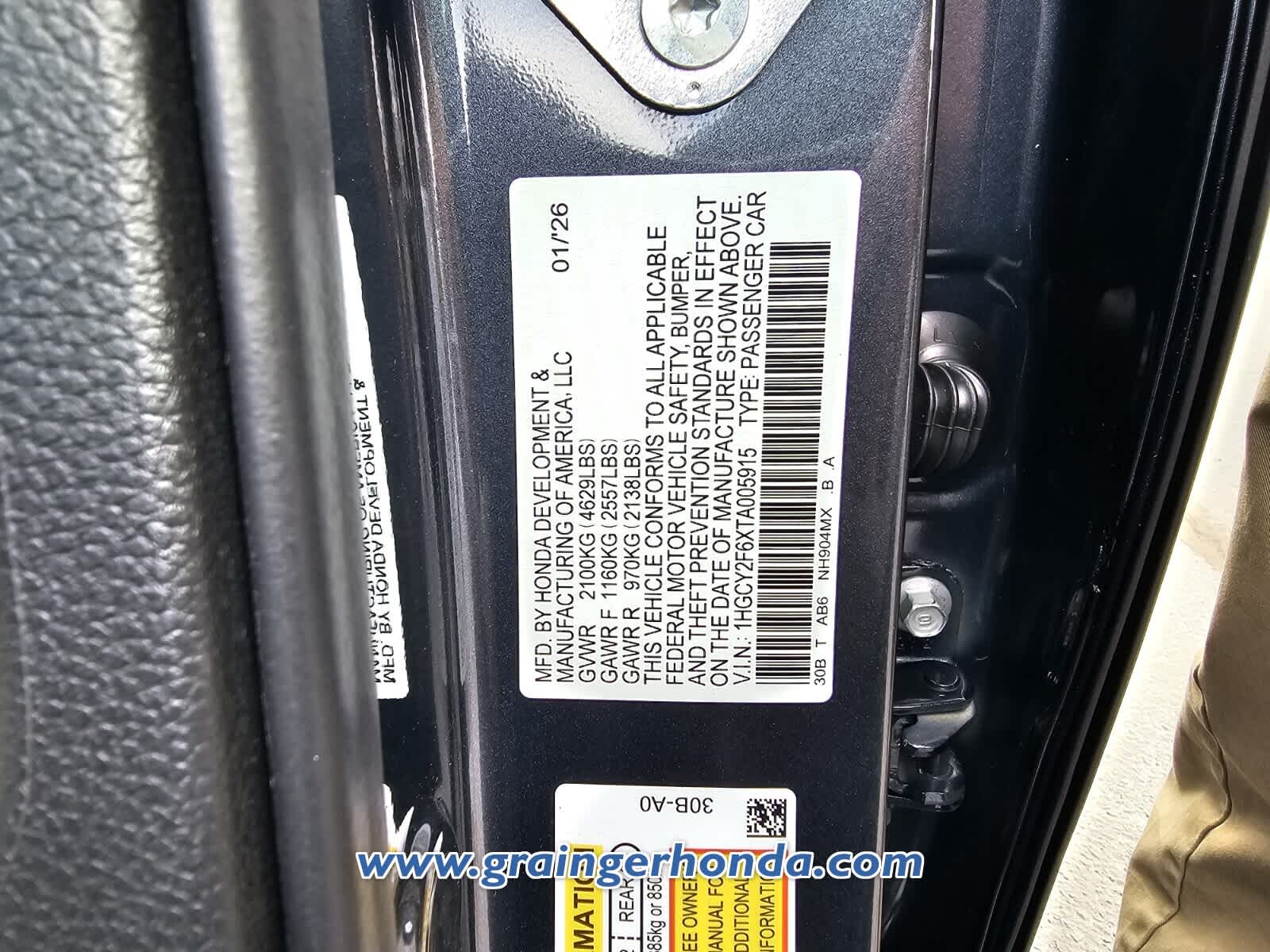 2026 Honda Accord EX-L