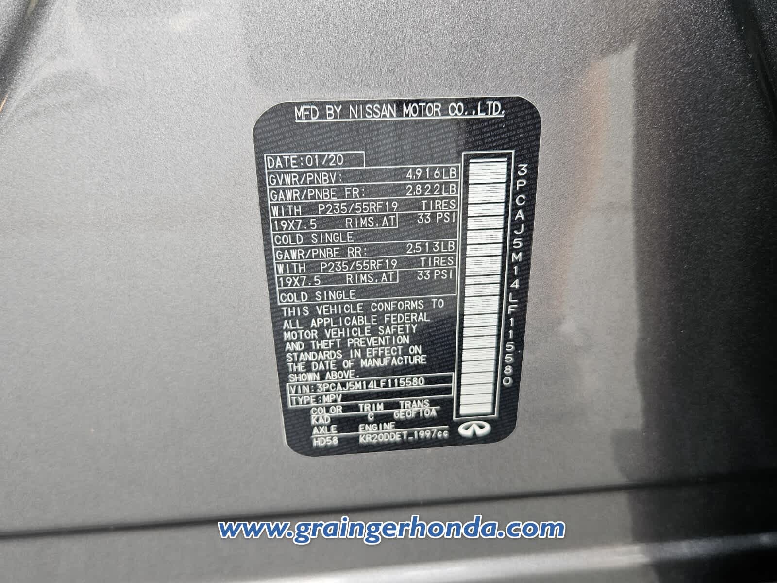 2020 INFINITI QX50 LUXE