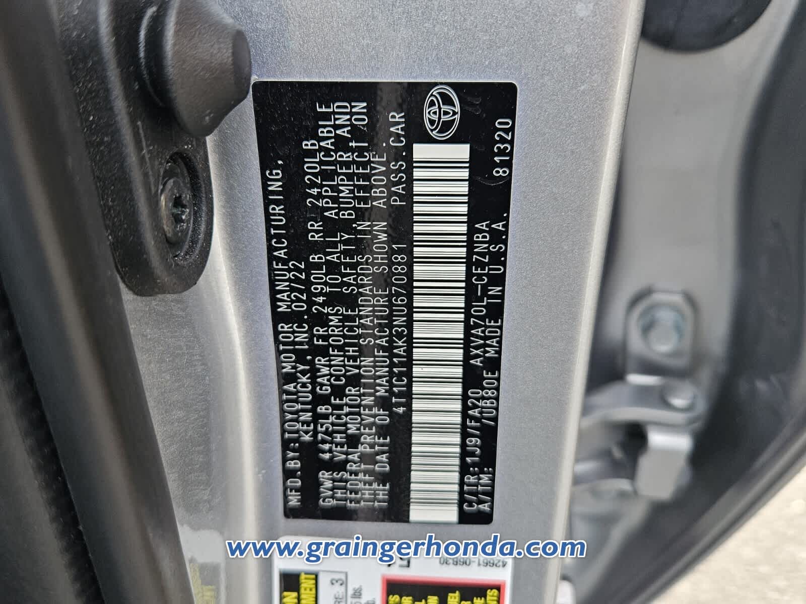 2022 Toyota Camry LE