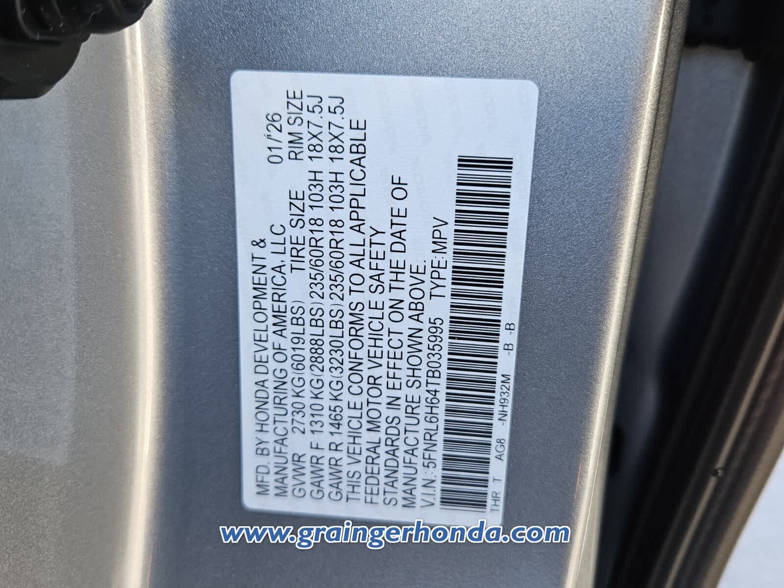 2026 Honda Odyssey EX-L