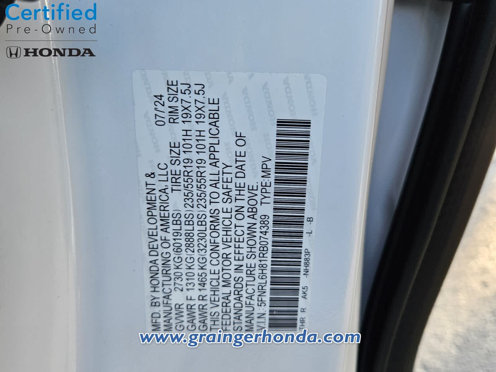 2024 Honda Odyssey Touring