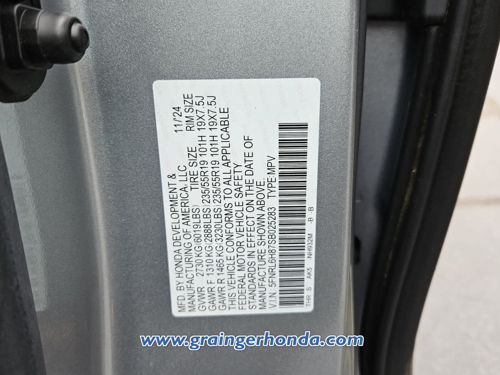 2025 Honda Odyssey Touring