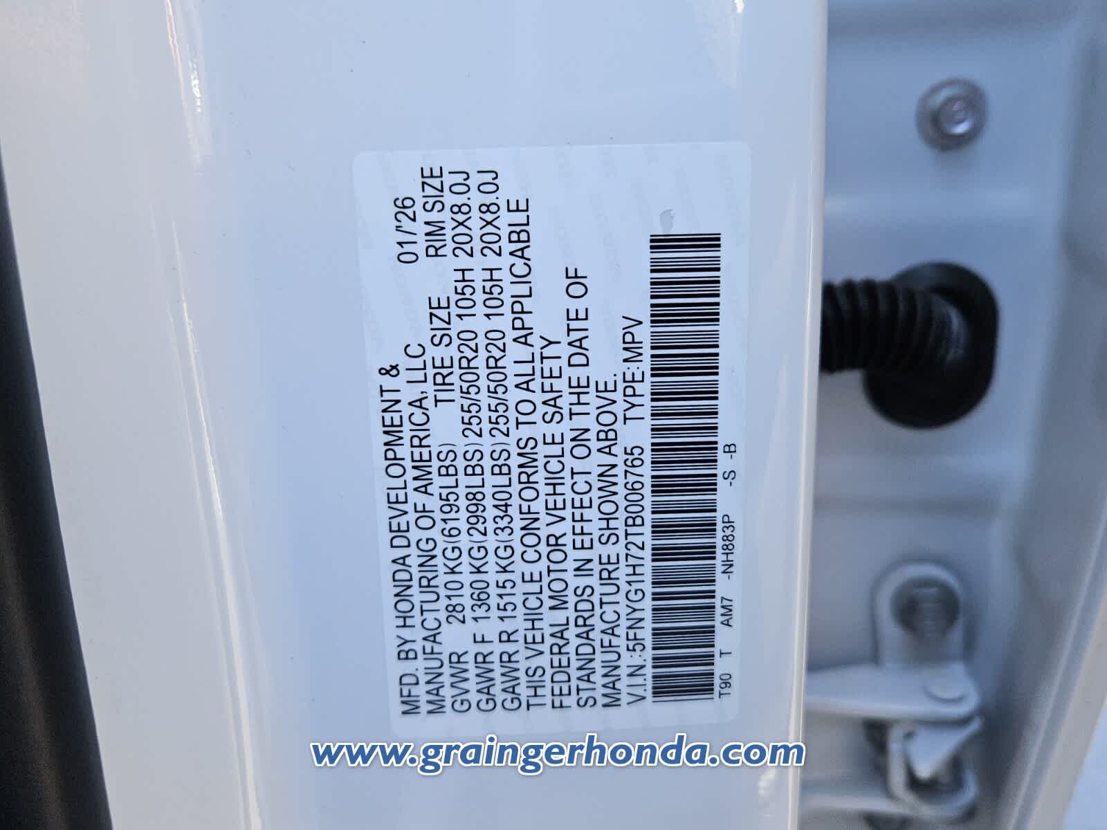 2026 Honda Pilot Touring