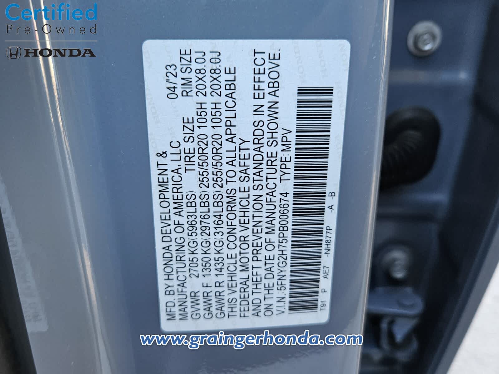 2023 Honda Pilot Touring