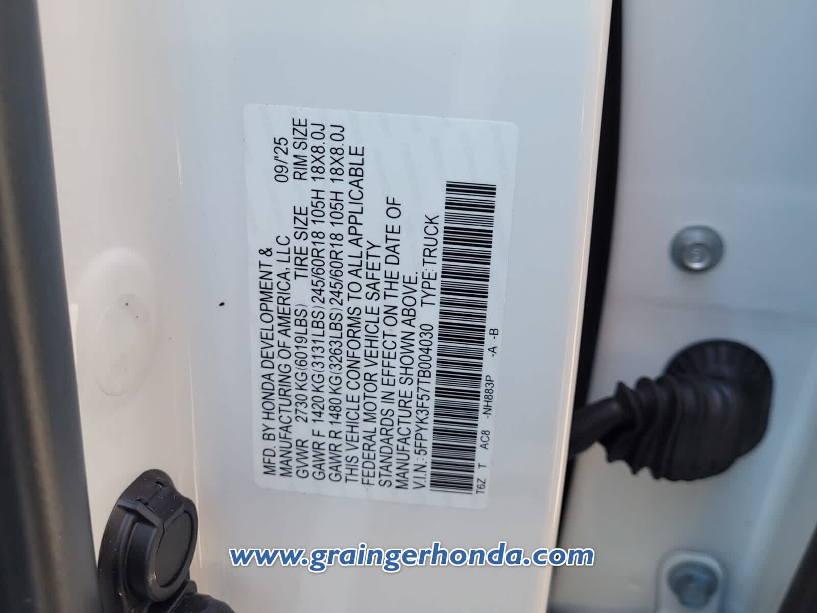 2026 Honda Ridgeline RTL