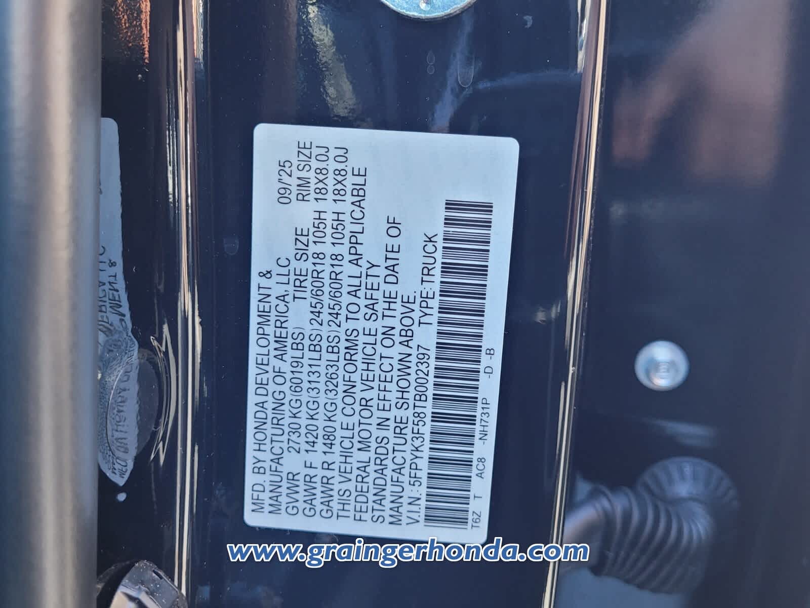 2026 Honda Ridgeline RTL