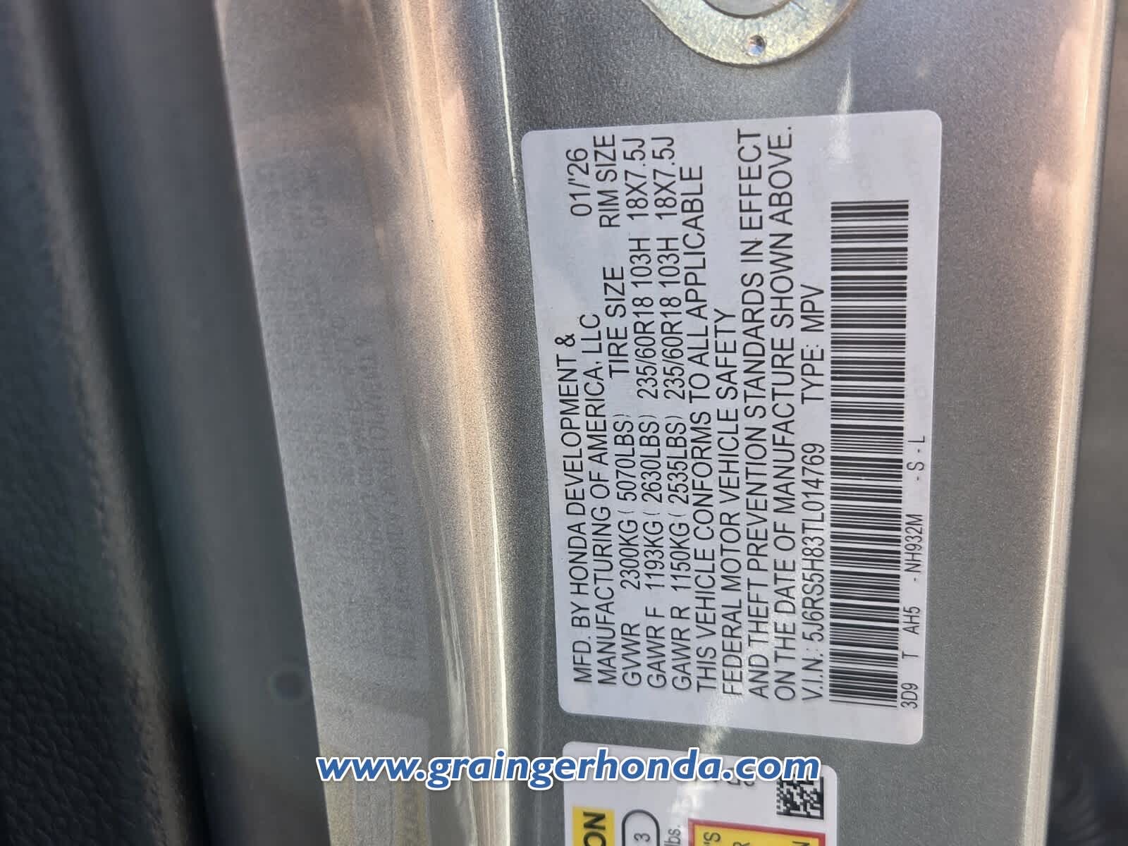 2026 Honda CR-V Hybrid Sport-L