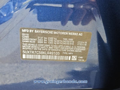 2019 BMW X3 sDrive30i sDrive30i